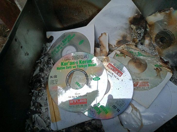 Mezarlıktaki Yasin cüzleri ve Kuranı Kerim CD’lerini yaktılar G3