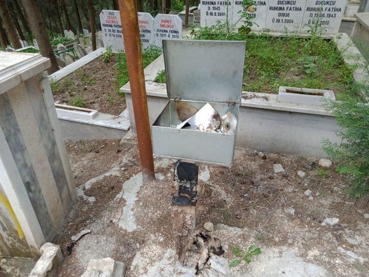 Mezarlıktaki Yasin cüzleri ve Kuranı Kerim CD’lerini yaktılar G5