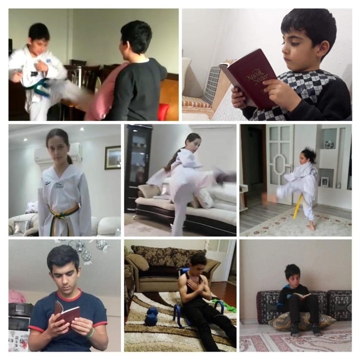 Antrenmanlarını evde s&uuml;rd&uuml;ren sporculara antren&ouml;rler ve y&ouml;neticilerden destek