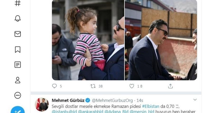 Başkan G&uuml;rb&uuml;z&rsquo;&uuml;n &lsquo;Ramazan pidesi&rsquo; &ccedil;ağrısı, trend topic oldu
