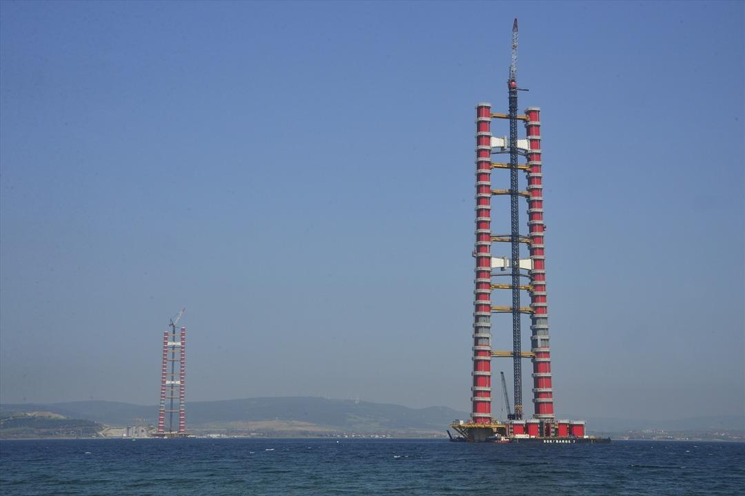 1915 &Ccedil;anakkale K&ouml;pr&uuml;s&uuml;'n&uuml;n y&uuml;zde 78'lik b&ouml;l&uuml;m&uuml; tamamlandı