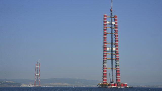 1915 Çanakkale Köprüsü'nün yüzde 78'lik bölümü tamamlandı