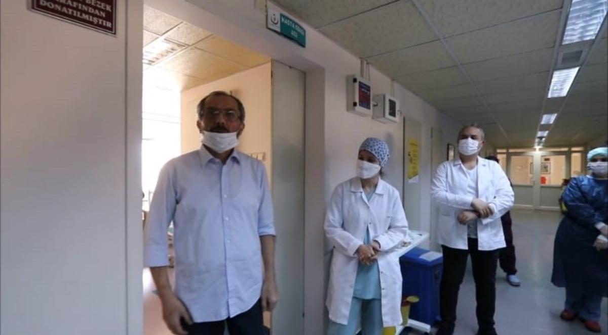 Kalbi durmuştu, korona vir&uuml;s&uuml; yenerek taburcu oldu