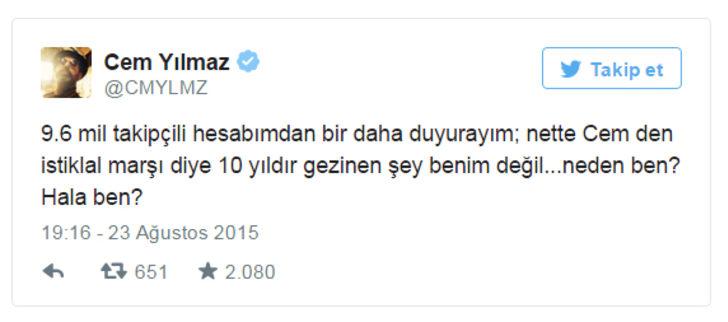 Cem Yılmaz'dan uyarı G1