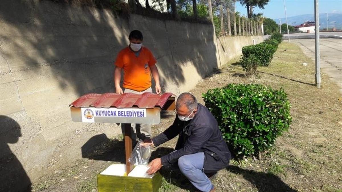 Kuyucak&rsquo;ta sokak hayvanları unutulmadı