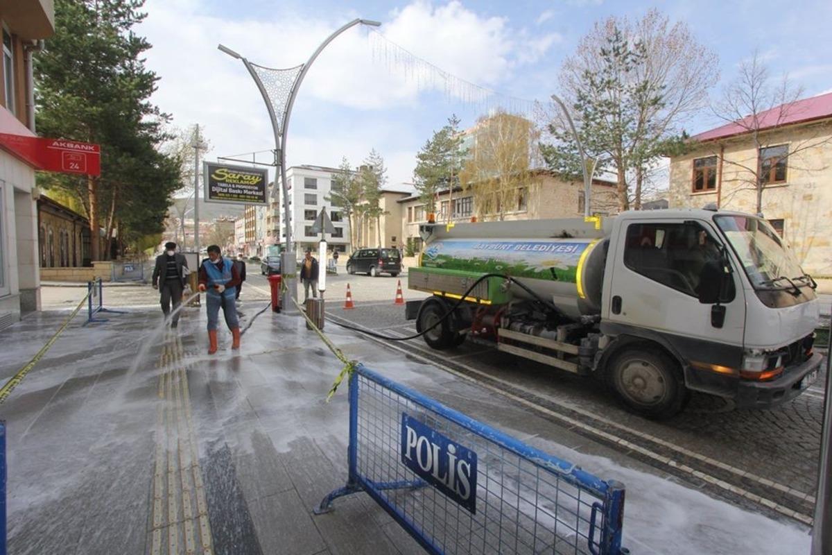 Bayburt&rsquo;ta dezenfeksiyon mesaisi