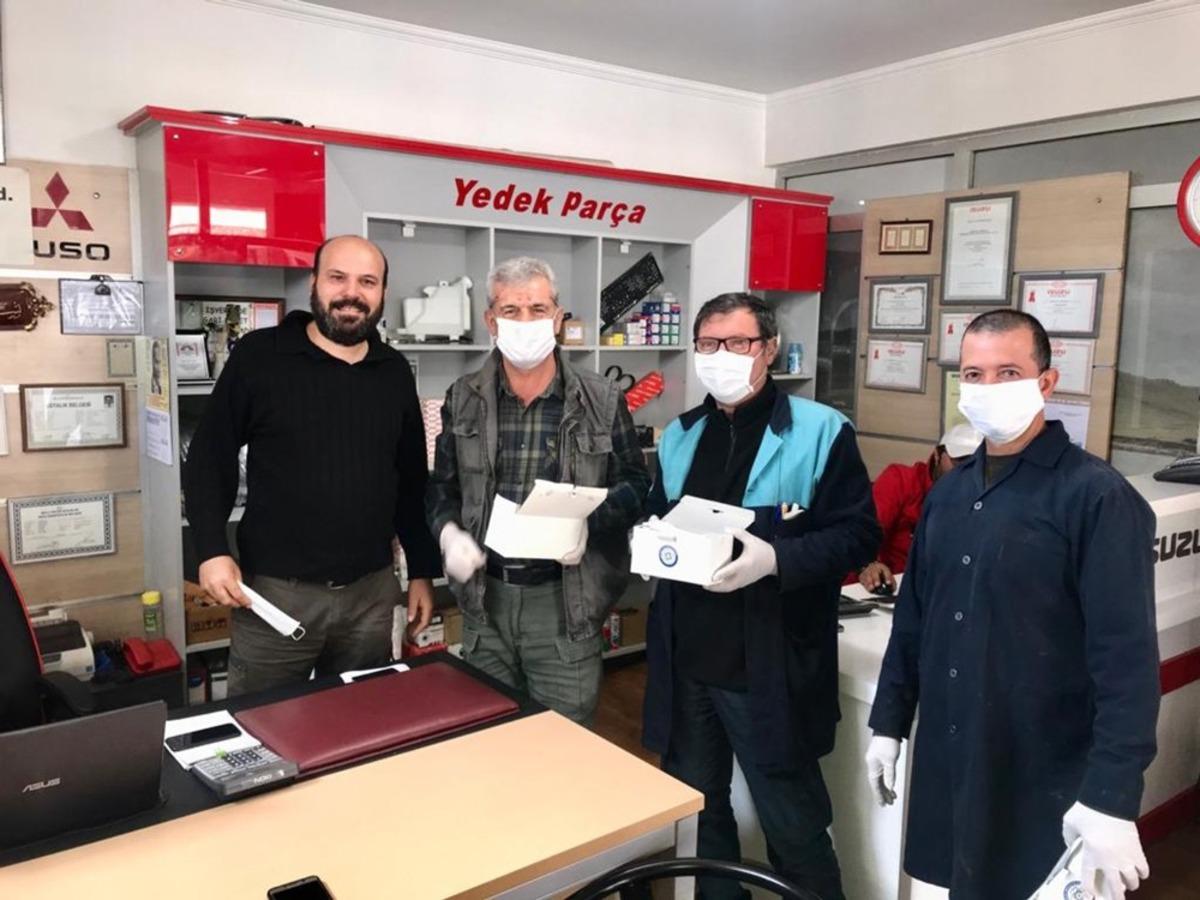 B&uuml;y&uuml;kşehir&rsquo;den sanayi esnafına 5 bin maske