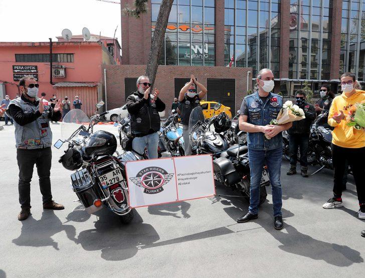 Koronavirüsü yenen doktor hastaneden motosiklet konvoyuyla böyle uğurlandı G5