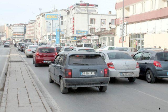 Sivas’ta araç sayısı arttı