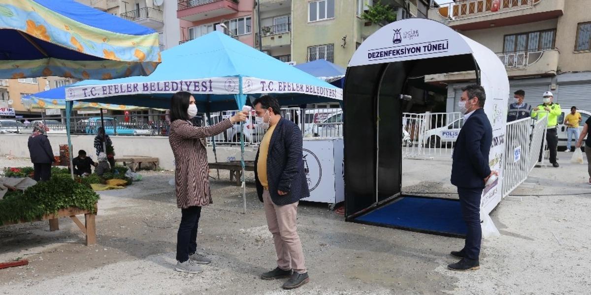 Pazaryerlerinde korona vir&uuml;s tedbirleri s&uuml;r&uuml;yor