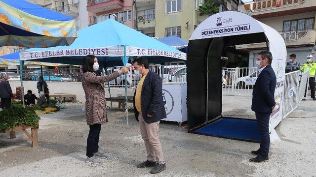 Pazaryerlerinde korona virüs tedbirleri sürüyor