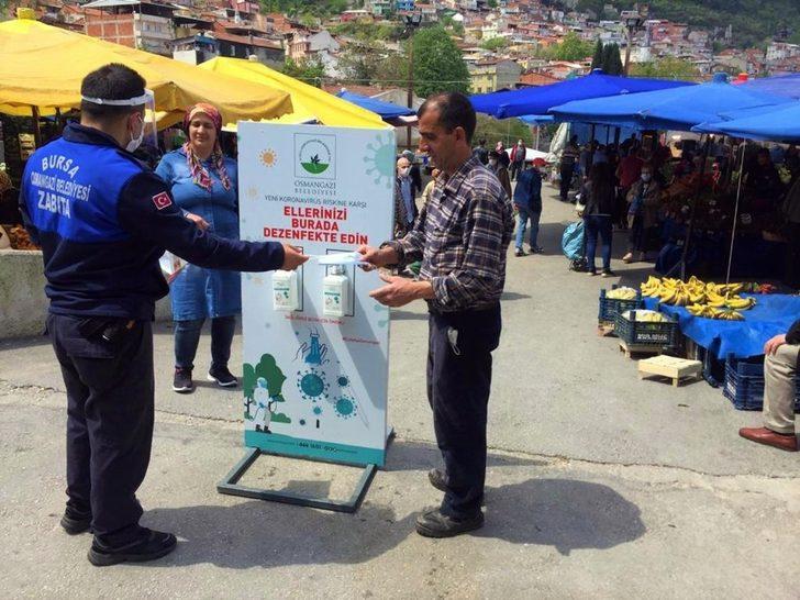 Osmangazi Belediyesi, pazar yerlerinde tedbiri elden bırakmıyor G2