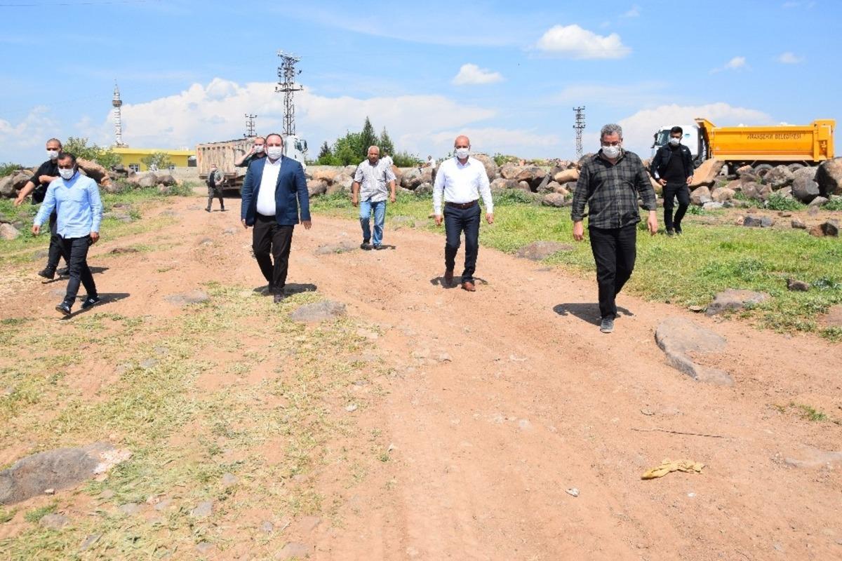 Viranşehir &lsquo;de stabilize yol &ccedil;alışması