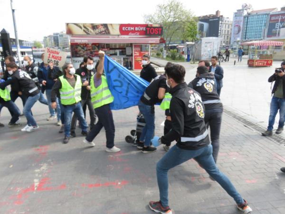 Kadık&ouml;y'de izinsiz 1 Mayıs g&ouml;sterisine g&ouml;zaltı