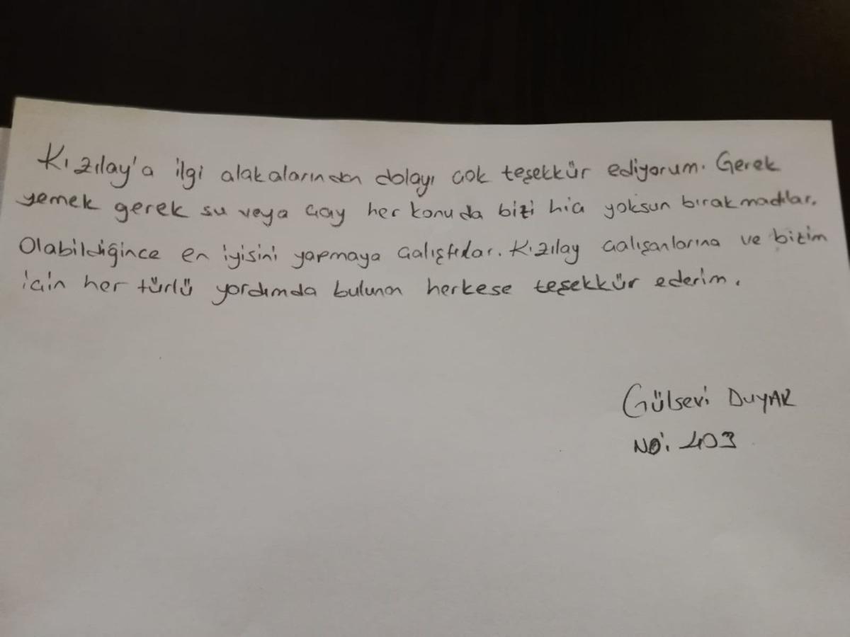 Karantina olan vatandaşlardan duygu y&uuml;kl&uuml; mektuplar