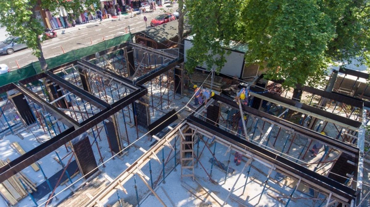 Muratpaşa Camii&rsquo;nin m&uuml;ştemilat inşaatı s&uuml;r&uuml;yor