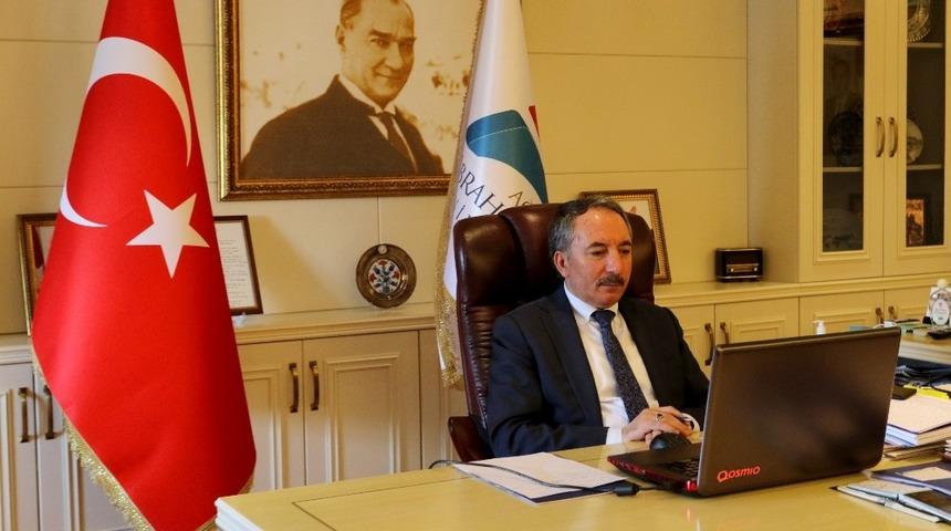 Rekt&ouml;r Karabulut, Y&Ouml;K Başkanı Sara&ccedil;&rsquo;ın başkanlığında toplantıya katıldı