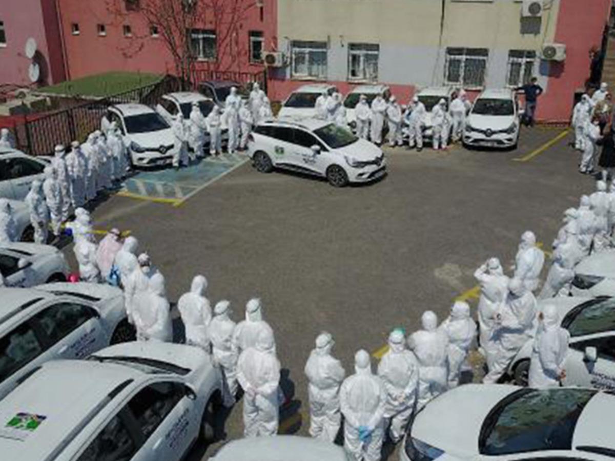 İlk kez g&ouml;r&uuml;nt&uuml;lendi! İstanbul'un koronavir&uuml;s savaşındaki beyaz ordusu