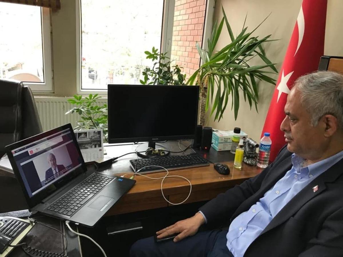 Başkan Yaman, T&uuml;rkiye Belediyeler Birliği toplantısına video konferans sistemiyle katıldı