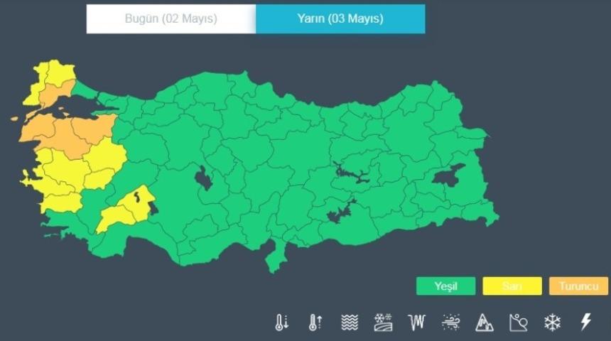Meteoroloji'den turuncu uyarı