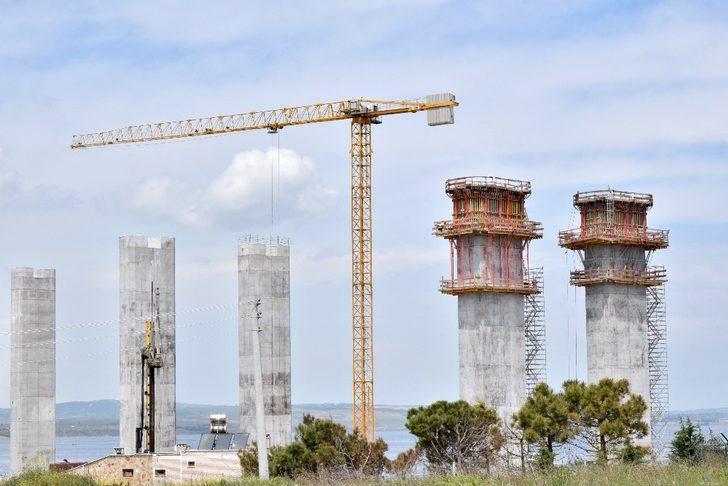 Yapımı devam eden Çanakkale Boğaz Köprüsü’nden son fotoğraflar! Kuleler 270 metreye ulaştı G5