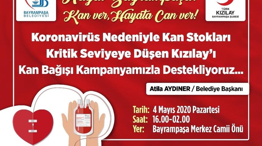 Bayrampaşa&rsquo;dan Kızılay&rsquo;a kan desteği