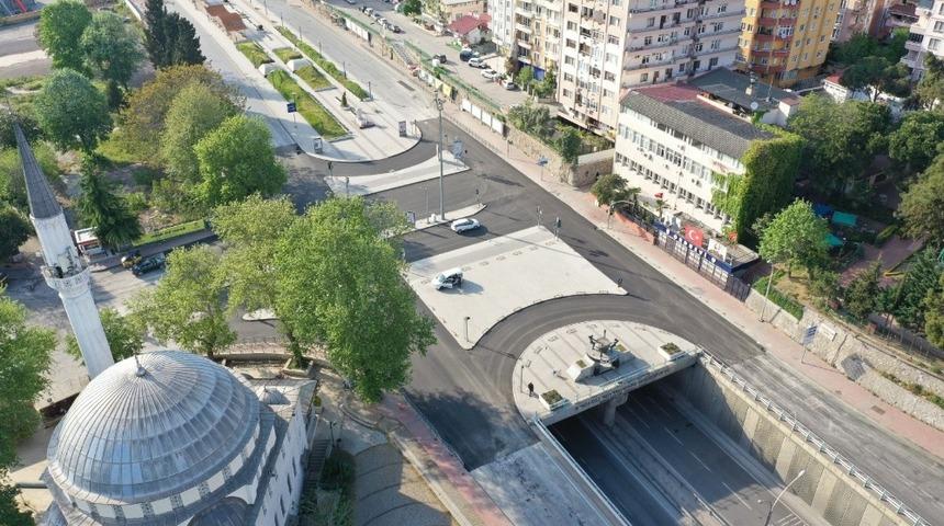 Seka T&uuml;neli &uuml;zerindeki kavşak asfaltlandı