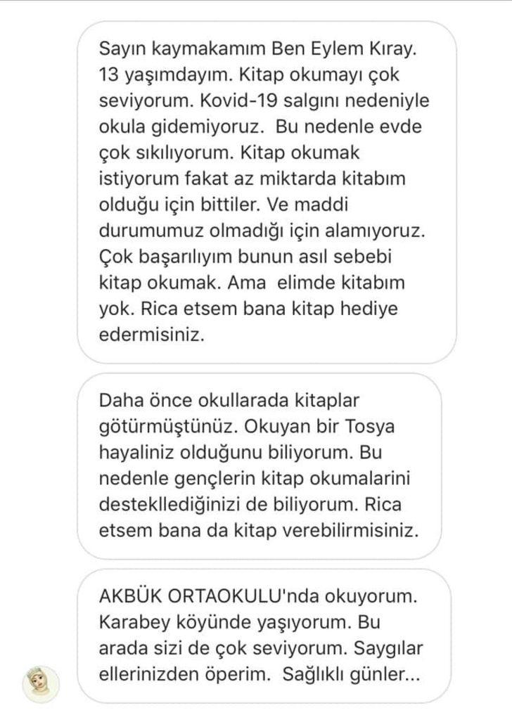 Evinden çıkamayan öğrencinin kitap talebini Kaymakam Pişkin karşıladı G3