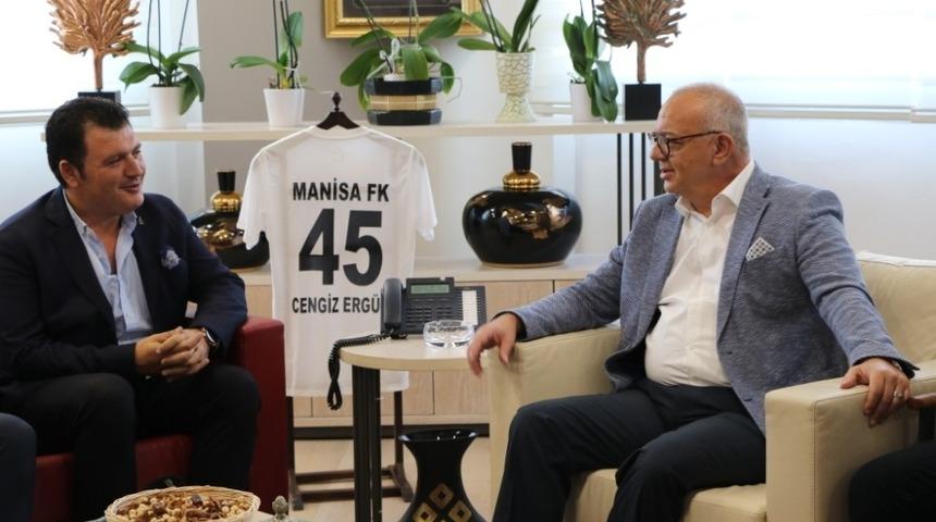Başkan Erg&uuml;n&rsquo;den Manisa FK Başkanı Aktan&rsquo;a tam destek