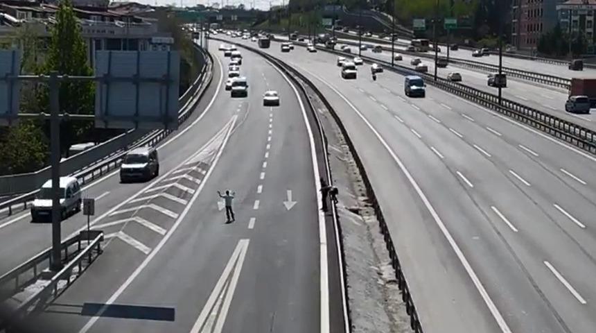 TEM otoyolunda 'pes' dedirten anlar! 