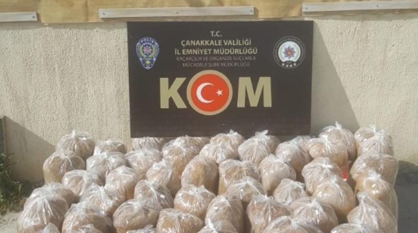 &Ccedil;anakkale&rsquo;de 140 kilogram t&uuml;t&uuml;n ele ge&ccedil;irildi