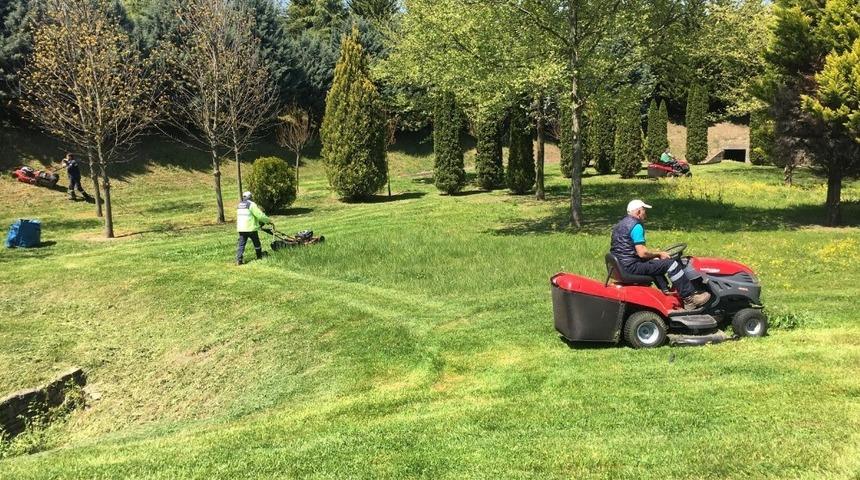 Kent genelindeki yeşil alanlar temizleniyor