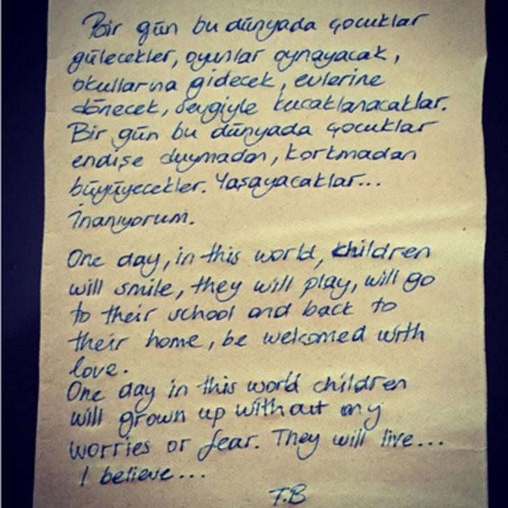 Tuba Büyüküstün'den duygulandıran mektup G2