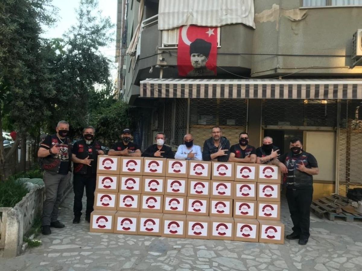 Motosiklet tutkunlarından yardım eli