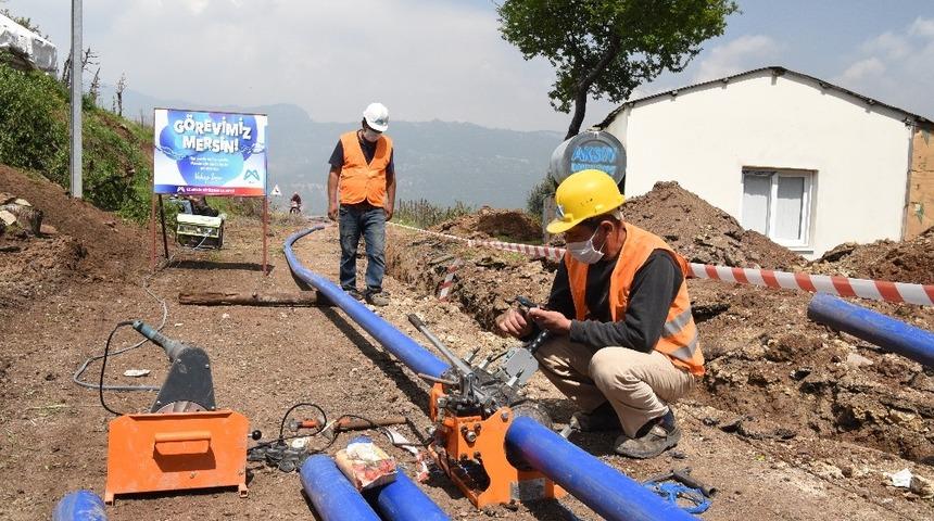 MESKİ’nin Erdemli ilçesindeki içmesuyu çalışmaları sürüyor