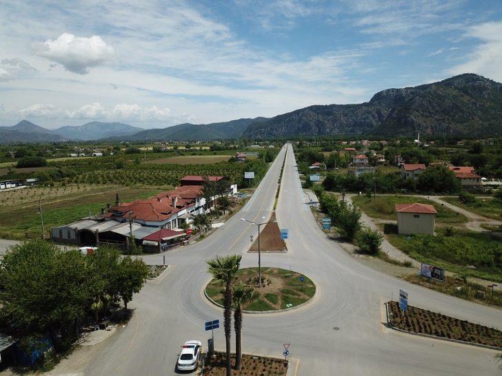 Ortaca’da sokağa çıkma kısıtlaması drone ile havadan görüntülendi G2