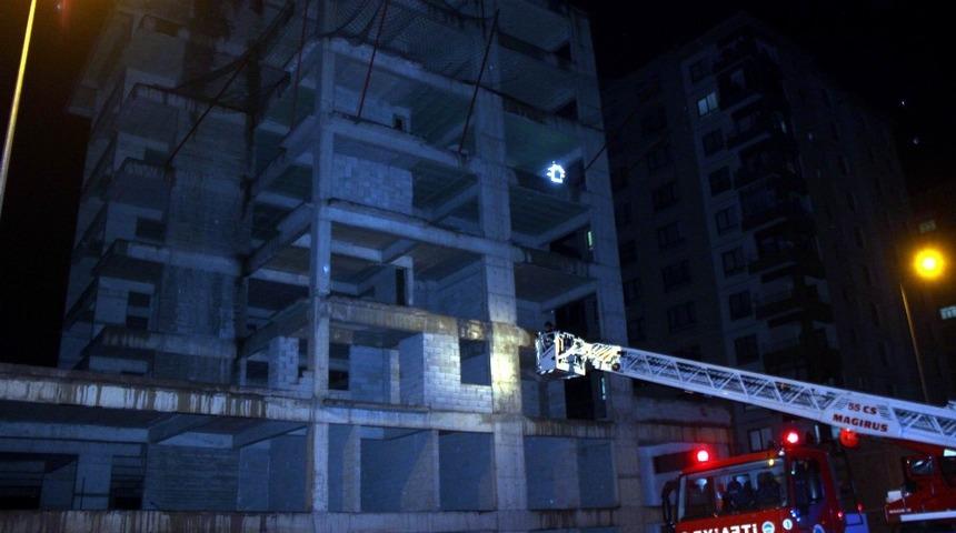 İnşaatın &ccedil;atısına &ccedil;ıktığı s&ouml;ylenen şahıs ekipleri harekete ge&ccedil;irdi