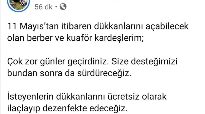 İzmit Belediyesi kuaf&ouml;rleri dezenfekte edecek