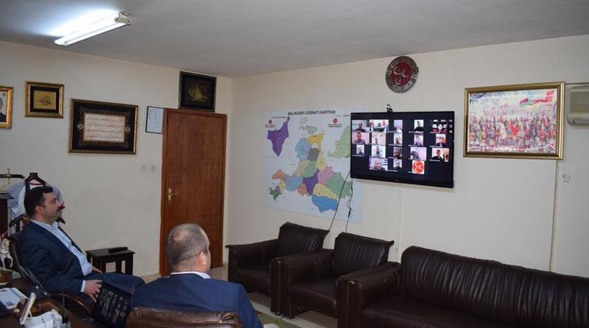 MHP&rsquo;de Telekonferans ile KOVİD toplantısı