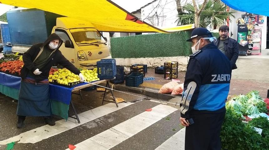 Gebze&rsquo;de Pazar yerlerinde denetimler s&uuml;r&uuml;yor