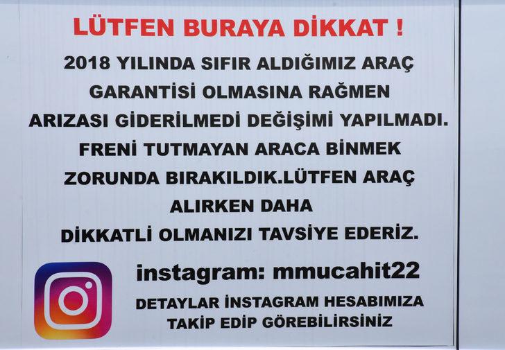 Arızalı aracı değiştirilmeyen kişiden ilginç protesto G2