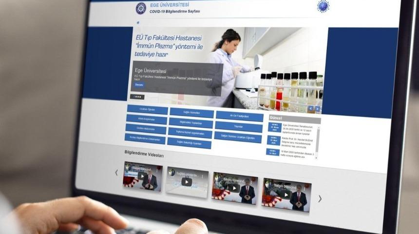 Ege &Uuml;niversitesi, Covid-19 &ccedil;alışmalarını internet &uuml;zerinden paylaşıma sundu