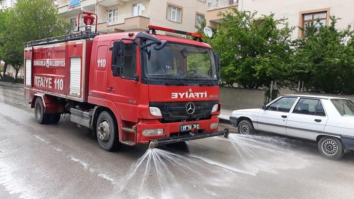 Sungurlu’da korona temizliği yollarda devam ediyor G3