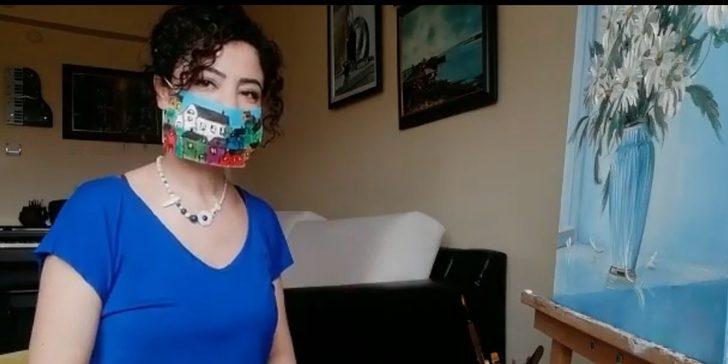 Güzel Sanatlar lisesi öğretmen ve öğrencileri evde sanatlarını boyadıkları maskelerle yapıyor G1