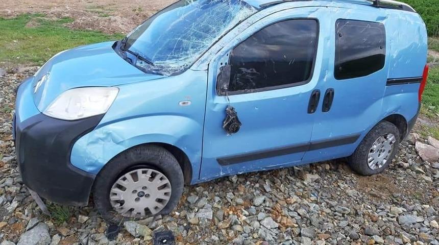 İki takla attığı kazayı sosyal medya hesabından paylaştı