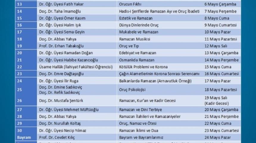 Trakya &Uuml;niversitesi İlahiyat Fak&uuml;ltesi&rsquo;nden bir k&uuml;lt&uuml;r hizmeti daha: &ldquo;Ramazan Sohbetleri&rdquo;