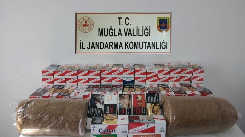 Jandarmadan ka&ccedil;ak sigara operasyonu