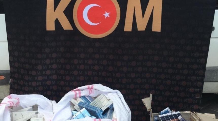 Gaziantep&rsquo;te 3 bin 300 paket g&uuml;mr&uuml;k ka&ccedil;ağı sigara ele ge&ccedil;irildi