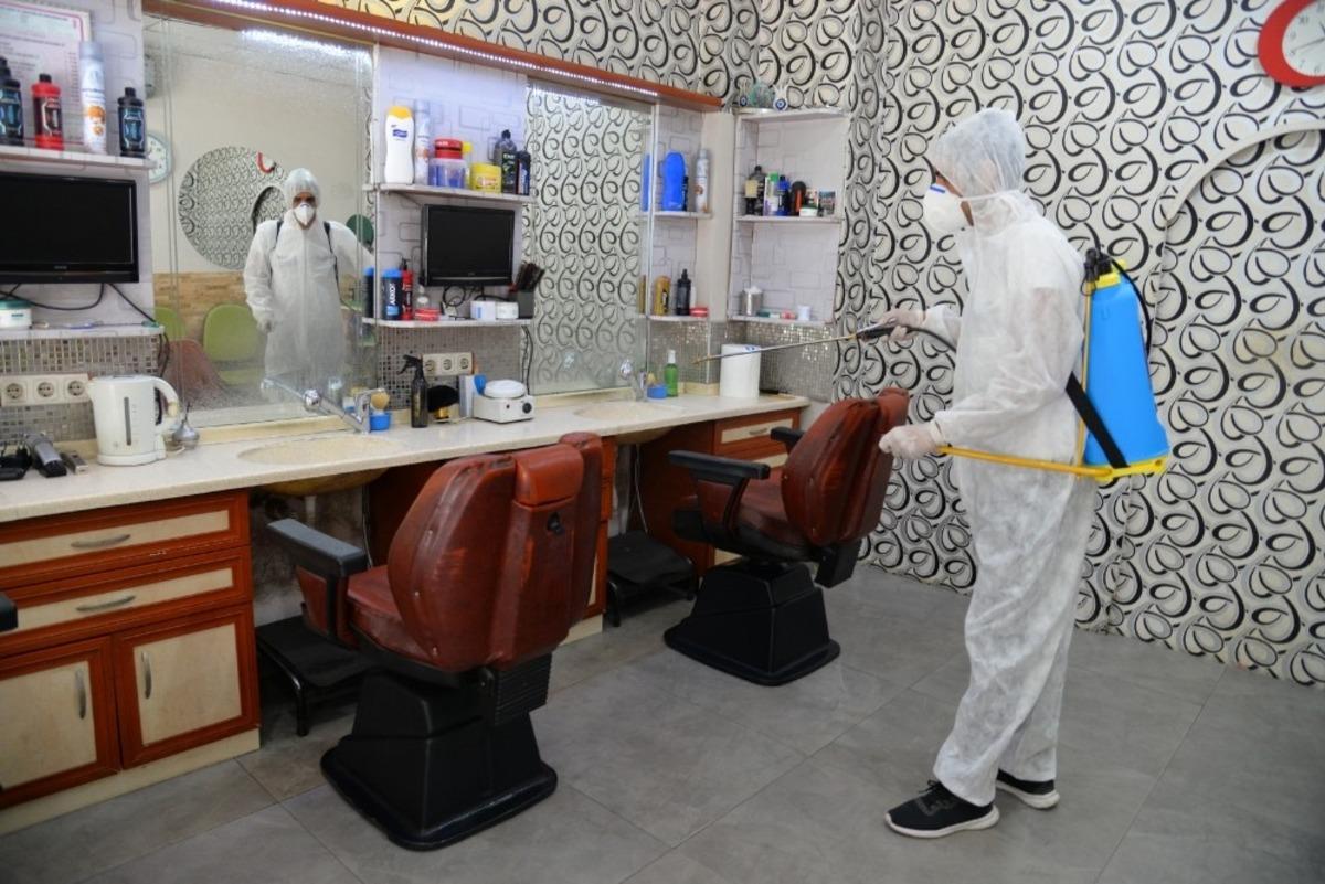 Aydın&rsquo;da berber ve kuaf&ouml;rler dezenfekte ediliyor