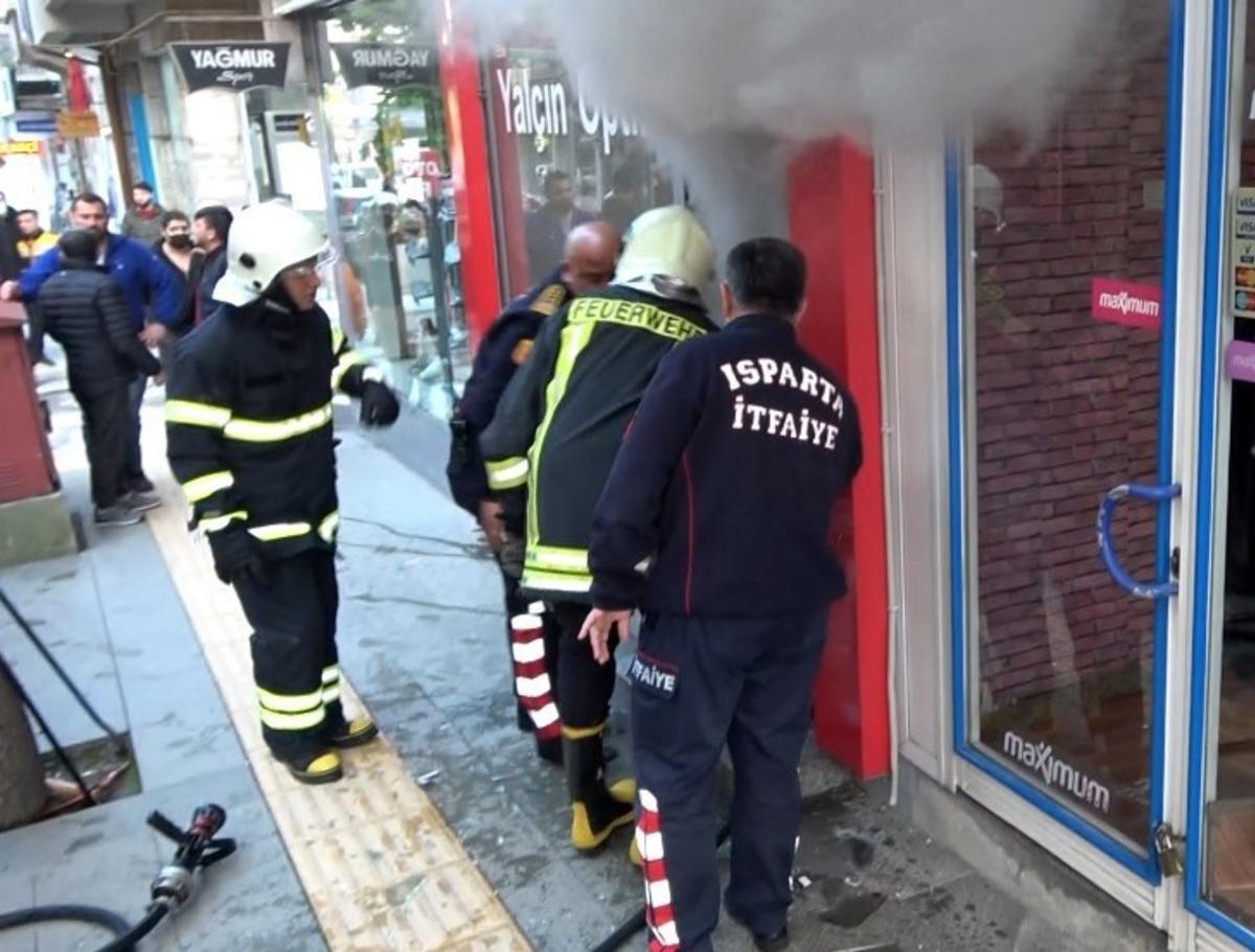 Isparta&rsquo;da iş yerini yangını